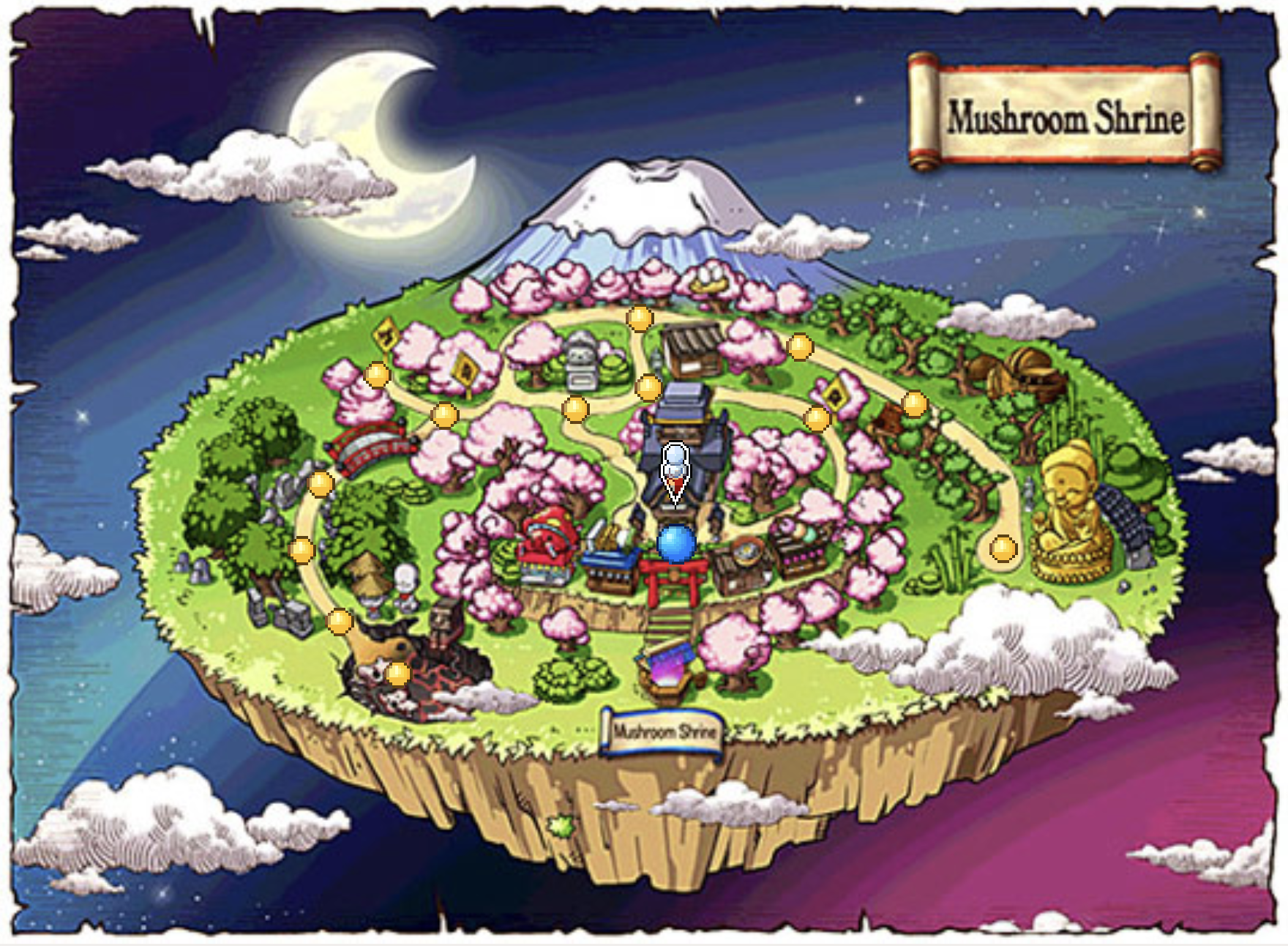 MUSHROOM SHRINE map
